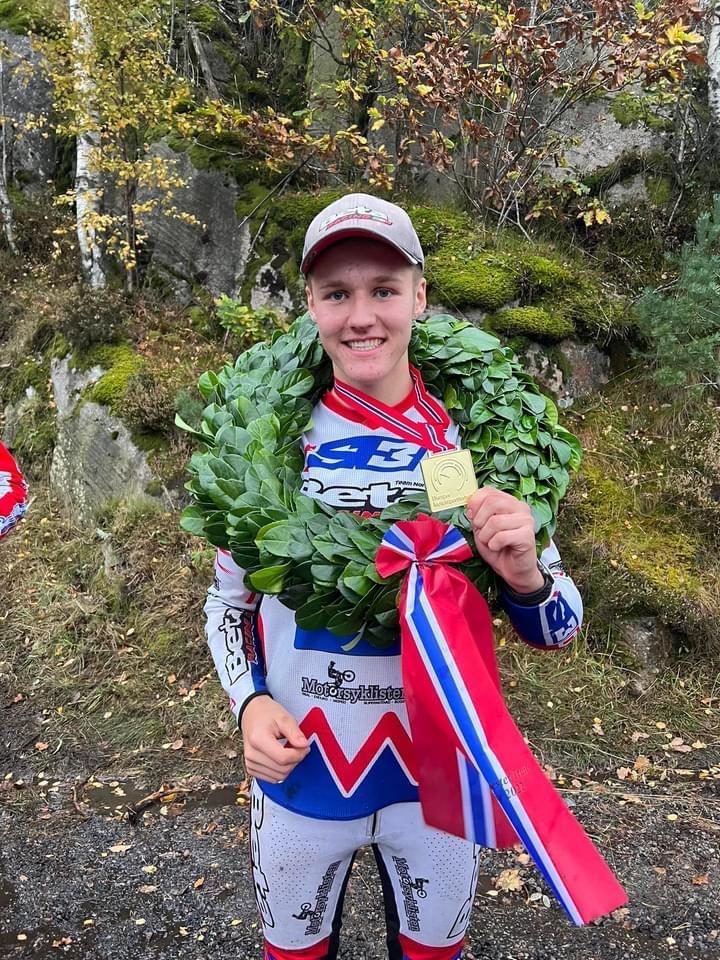 Sander Bjoraa. Jr europamester trail - Klikk for stort bilde